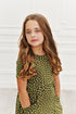 Olive Green Heart Twirl Dress
